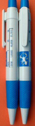 Das Besondere an den beiden Kugelschreiber ist der linke Kuli hat die Whrung DEM 1,99 (Falschangabe) der rechte DEM 1,95583 (Richtig)